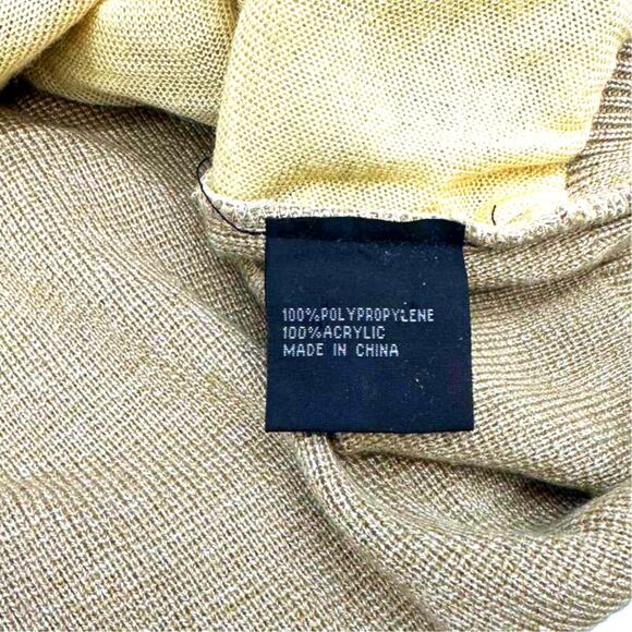 Vintage Retro 90's Bagazio Men's Faux Leather Patch Sweater Tan Brown XL - Picture 4 of 4